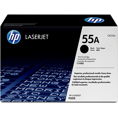 HP CE255A 55A Black Print Cartridge (6,000 pages)